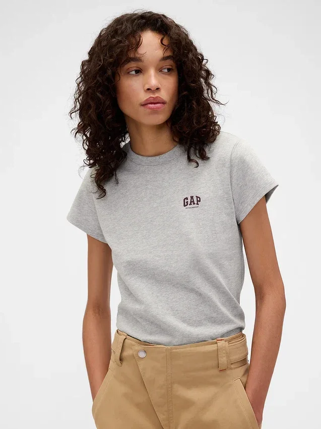 Gap × Victoria Beckham T-shirt van biologisch katoen met logo