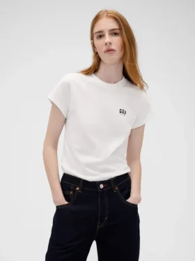 Gap × Victoria Beckham T-shirt van biologisch katoen met logo