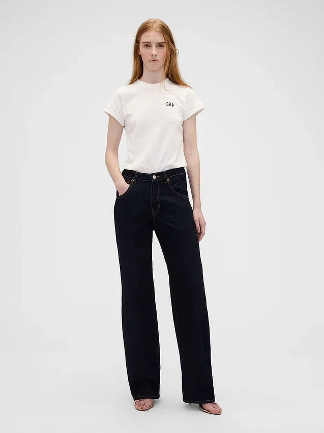 Gap × Victoria Beckham T-shirt van biologisch katoen met logo