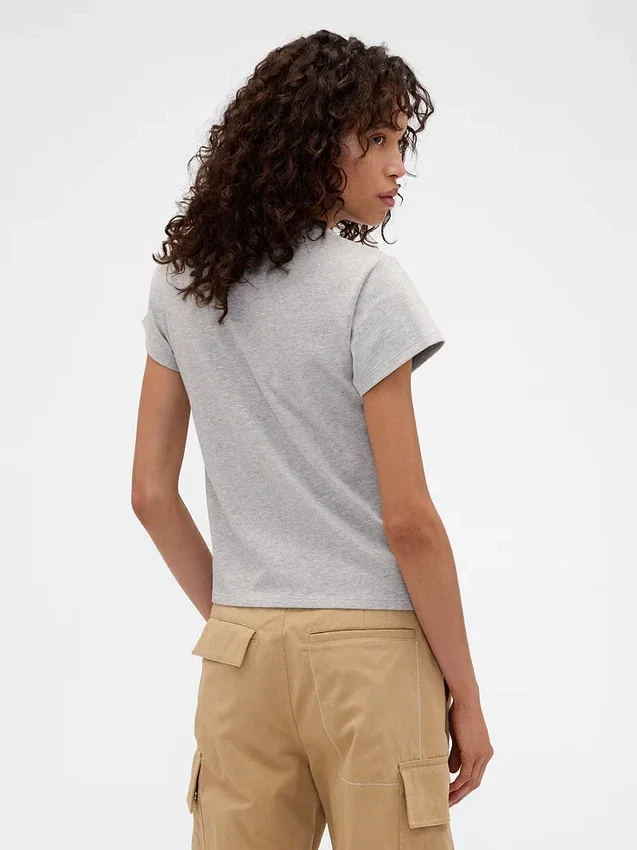 Gap × Victoria Beckham T-shirt van biologisch katoen met logo