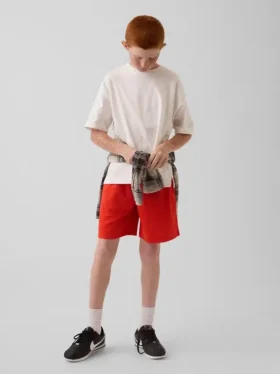 GapFit 6" gerecyclede mesh-korte broeken voor kinderen