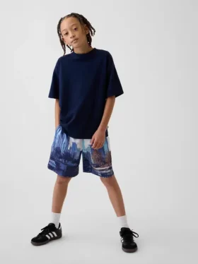 GapFit 6" gerecyclede mesh-korte broeken voor kinderen