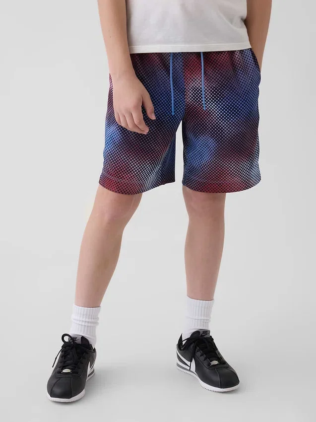 GapFit 6" gerecyclede mesh-korte broeken voor kinderen
