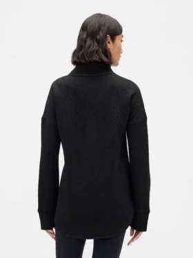 GapFit gewatteerde jacquard trui met halve rits
