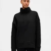 GapFit gewatteerde jacquard-trui met trechterhals