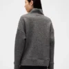 GapFit gewatteerde jacquard-trui met trechterhals