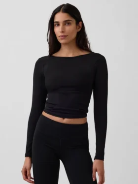 GapFit glad T-shirt met boothals