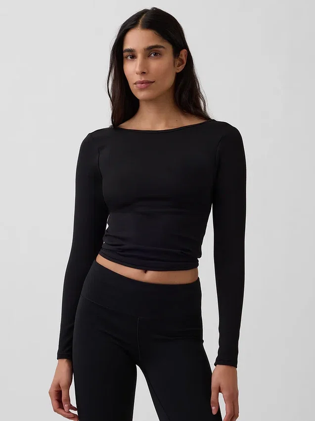 GapFit glad T-shirt met boothals