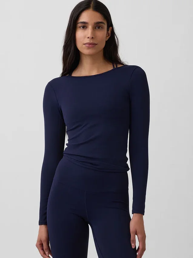GapFit glad T-shirt met boothals