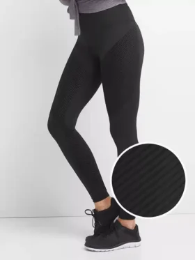 GapFit High Rise-legging met gestructureerde strepen in Sculpt-compressie