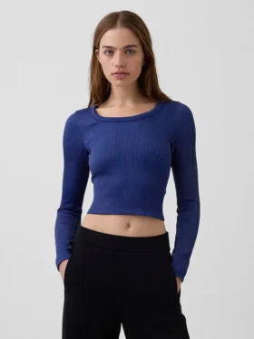 GapFit naadloze geribde crop-top
