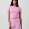 GapFit Smooth omkeerbare crop-top met overslag
