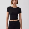 GapFit Smooth omkeerbare crop-top met overslag