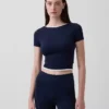 GapFit Smooth omkeerbare crop-top met overslag