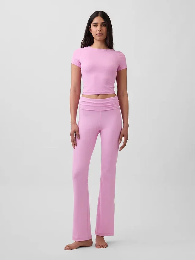 GapFit Smooth omkeerbare crop-top met overslag