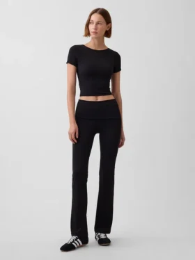 GapFit Smooth omkeerbare crop-top met overslag