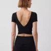 GapFit Smooth omkeerbare crop-top met overslag