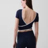 GapFit Smooth omkeerbare crop-top met overslag
