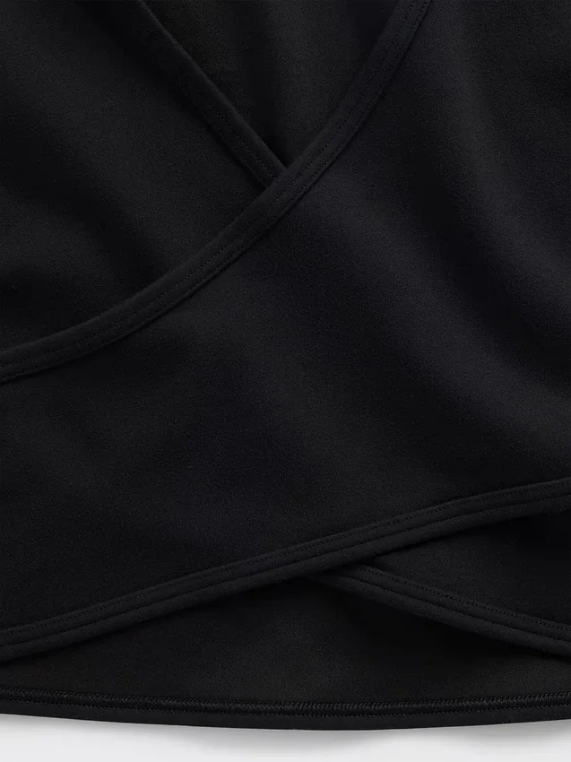 GapFit Smooth omkeerbare crop-top met overslag