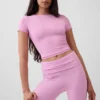 GapFit Smooth omkeerbare crop-top met overslag