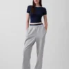 GapFit Smooth omkeerbare crop-top met overslag