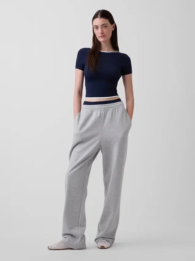 GapFit Smooth omkeerbare crop-top met overslag