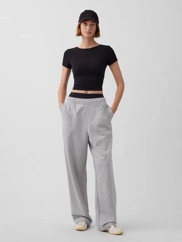 GapFit Smooth omkeerbare crop-top met overslag