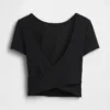 GapFit Smooth omkeerbare crop-top met overslag