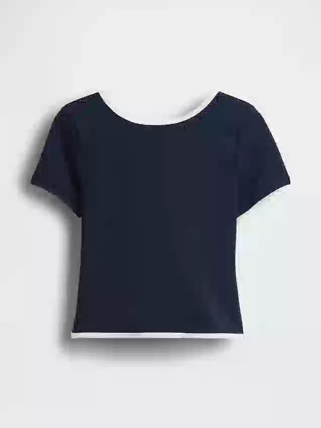 GapFit Smooth omkeerbare crop-top met overslag