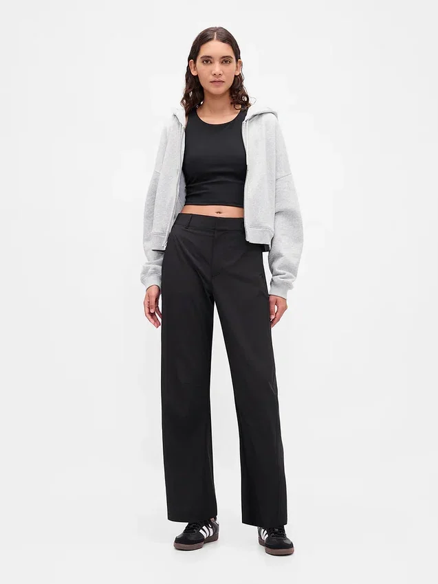 GapFit Tech broek met hoge taille en wijd been