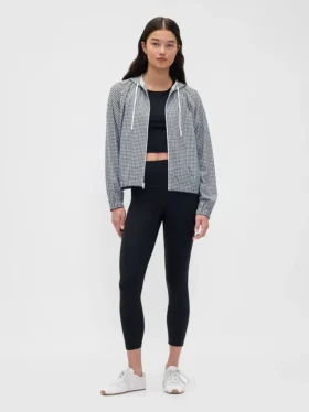 GapFit Tech Gingham windjack