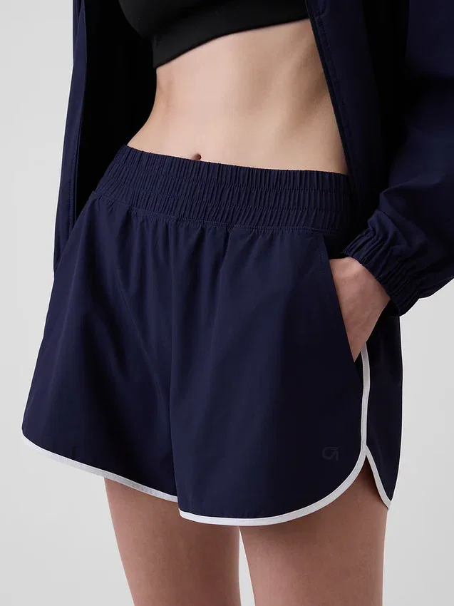 GapFit Tech hardloopkorte broek met hoge taille