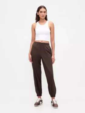 GapFit Tech joggingbroek met hoge taille en rits aan de zoom