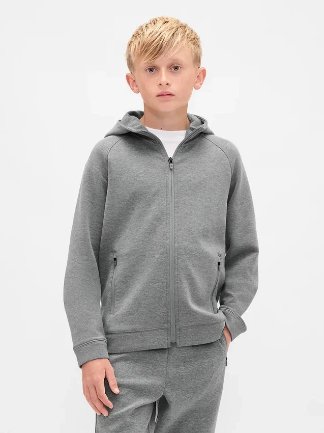 GapFit Tech sneldrogende hoodie met rits voor kinderen