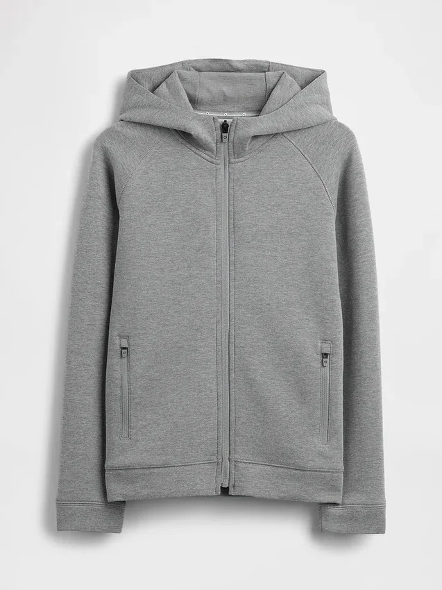 GapFit Tech sneldrogende hoodie met rits voor kinderen