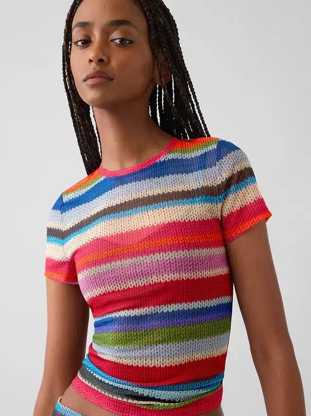 Gapstudio Happy Stripe doorschijnend T-shirt