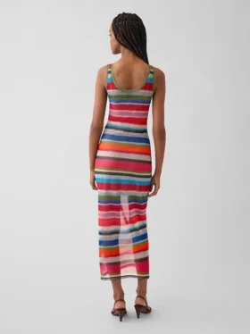 Gapstudio Happy Stripe doorschijnende maxi-jurk
