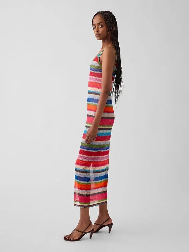 Gapstudio Happy Stripe doorschijnende maxi-jurk
