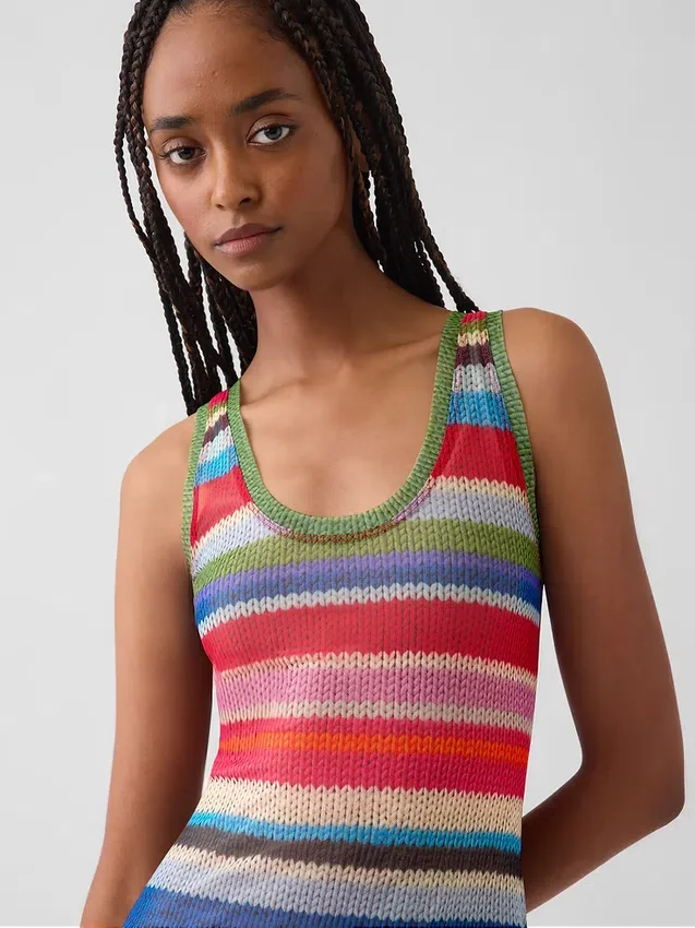Gapstudio Happy Stripe doorschijnende maxi-jurk