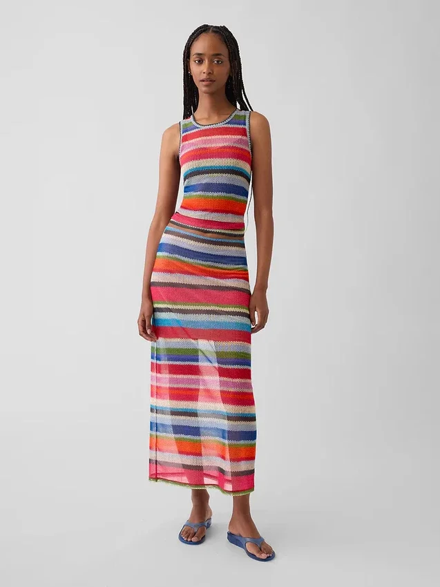 Gapstudio Happy Stripe doorschijnende tanktop
