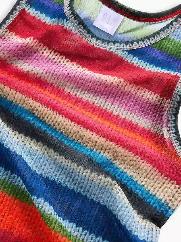 Gapstudio Happy Stripe doorschijnende tanktop