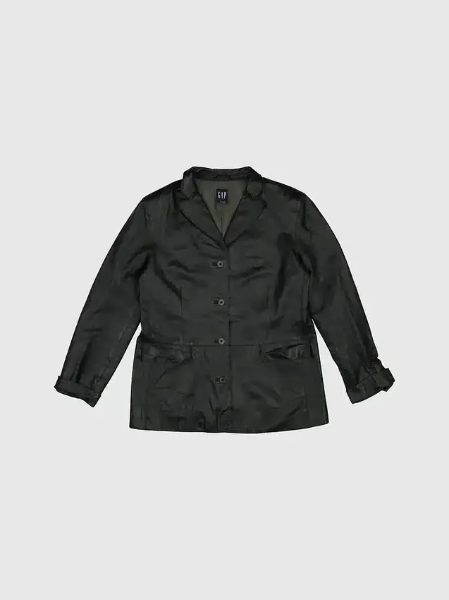 Gapvintage damesleren jasje uit de jaren 90 - L