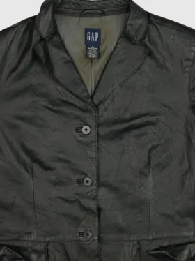 Gapvintage damesleren jasje uit de jaren 90 – L