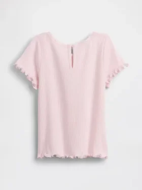 Geborduurd rib-T-shirt voor Baby & Peuter