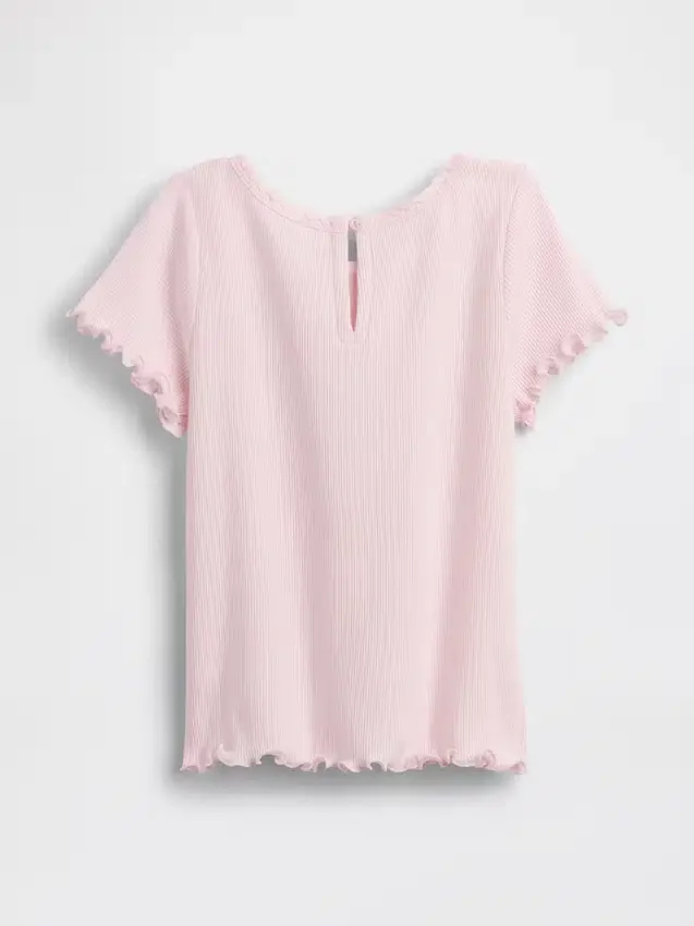 Geborduurd rib-T-shirt voor Baby & Peuter