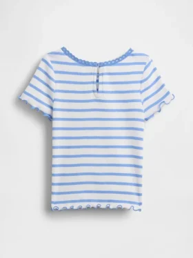 Geborduurd rib-T-shirt voor Baby & Peuter