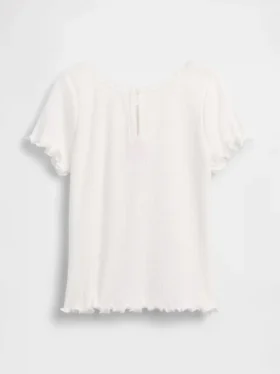 Geborduurd rib-T-shirt voor Baby & Peuter