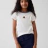 Geborduurd rib-T-shirt voor kinderen