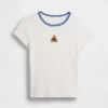 Geborduurd rib-T-shirt voor kinderen
