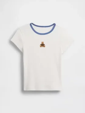 Geborduurd rib-T-shirt voor kinderen
